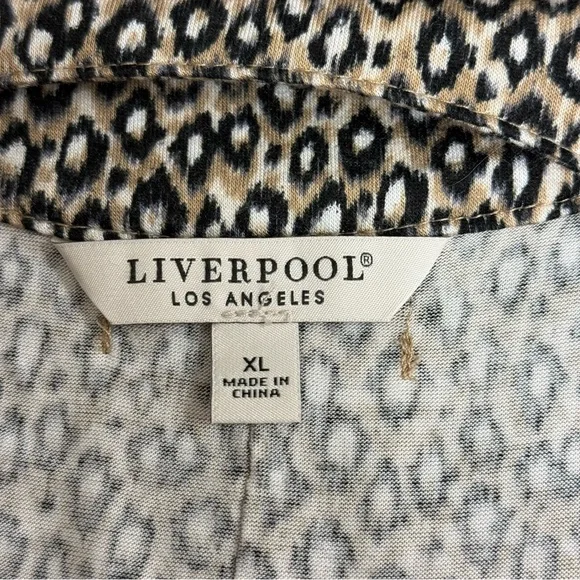 Liverpool Leopard Print Sleeveless Top. Size XL - Picture 6 of 7